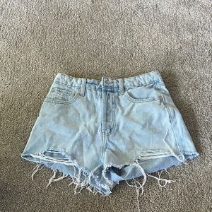 Wild Fable Light Blue Frayed Jean Shorts